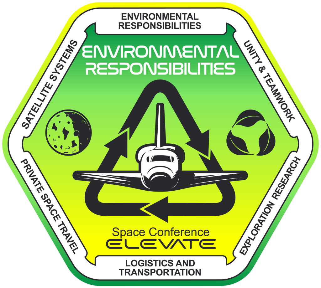 ELEVATE Space Conference Environmental responsibilities badge