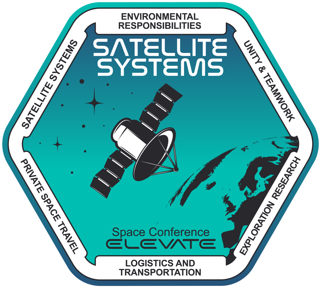 ELEVATE Space Conference Satellite systems badge