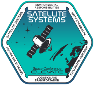 ELEVATE Space Conference Satellite systems badge
